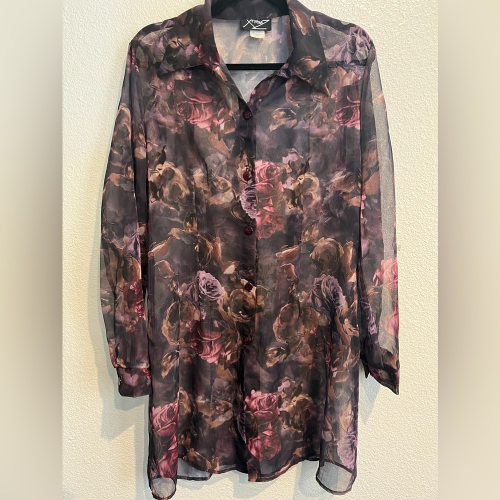 90’s Vintage floral button down dress